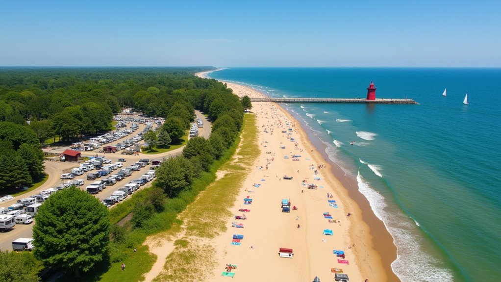 lighthouse beaches camping holland
