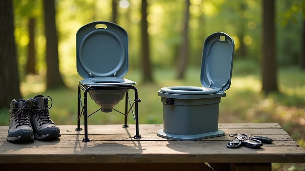 lightweight portable toilet options