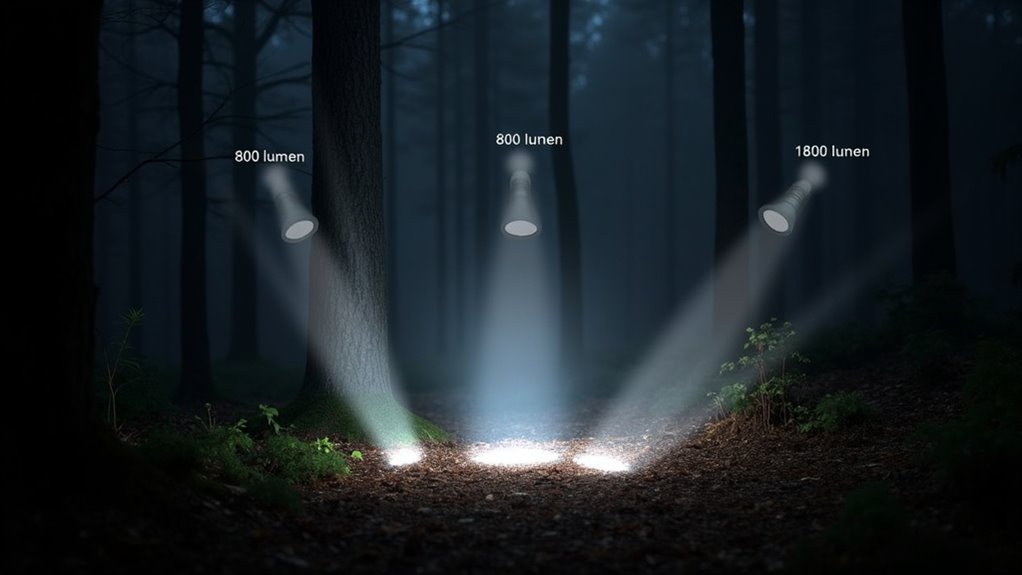 lumens influence camping flashlight choices