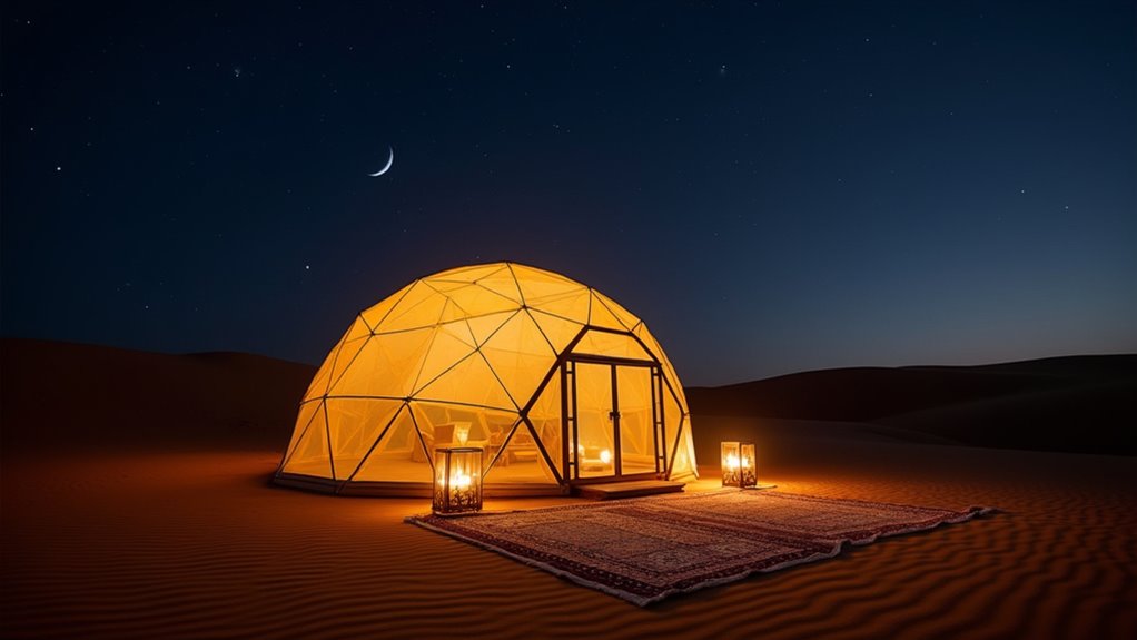 luxurious desert stargazing retreat