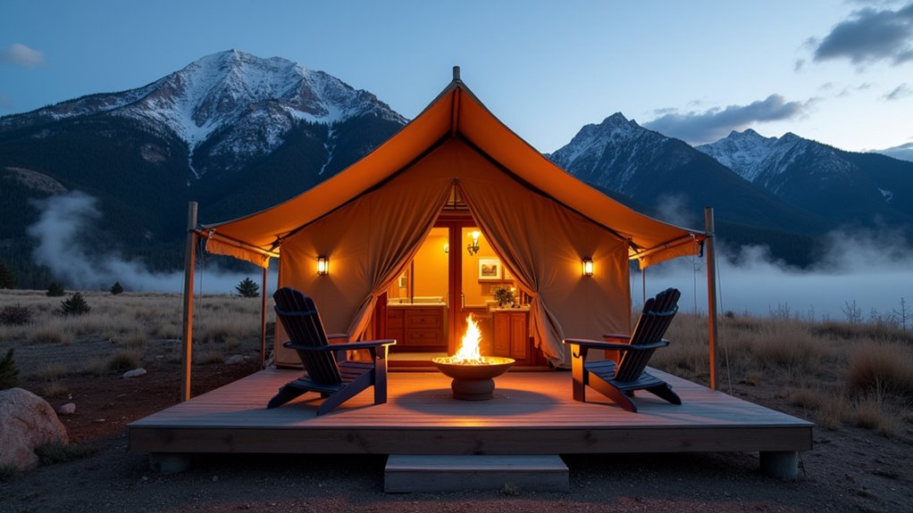 luxurious glamping in yellowstone
