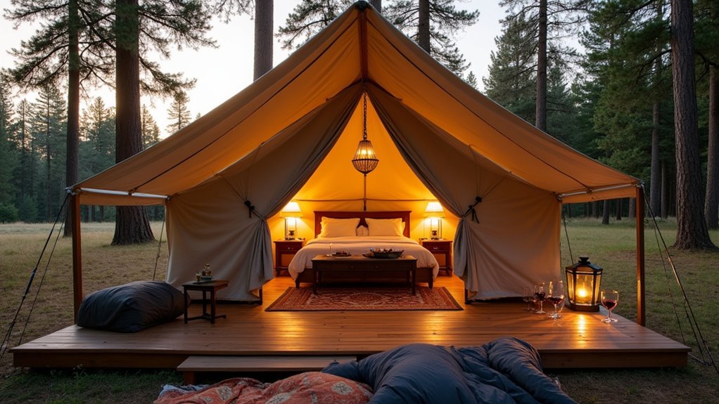 luxury camping offers convenience
