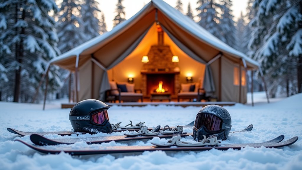 luxury mountain glamping amenities