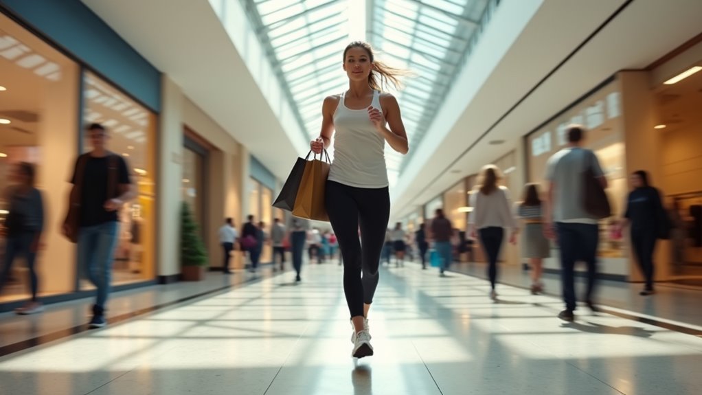 mall shopping burns calories