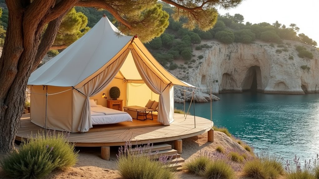 mediterranean luxury coastal camping