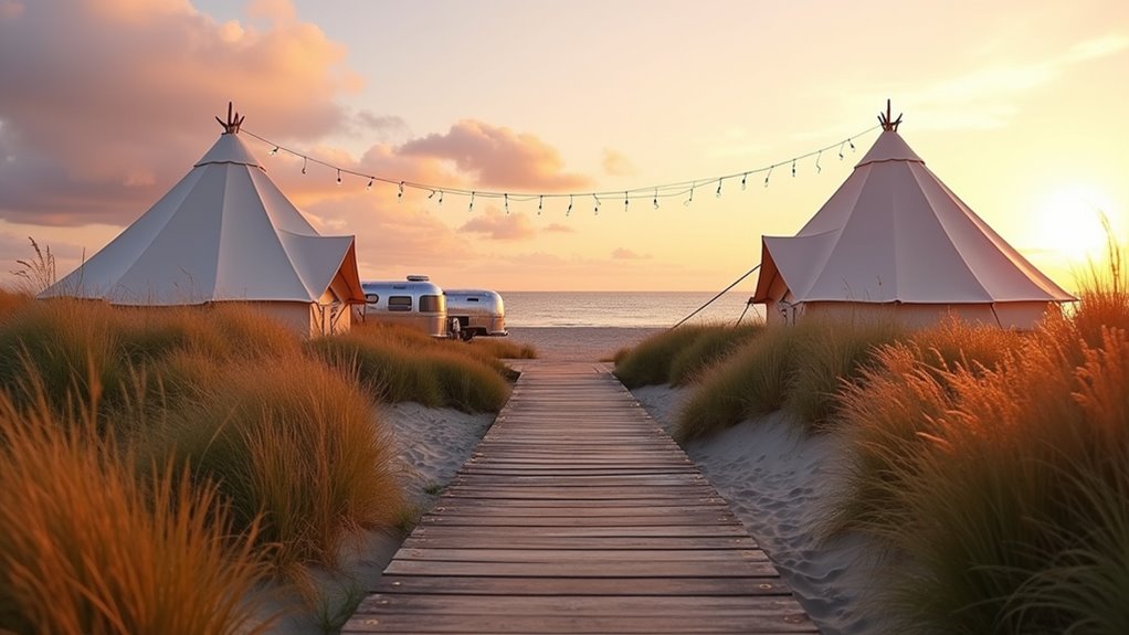 mediterranean style coastal camping experience