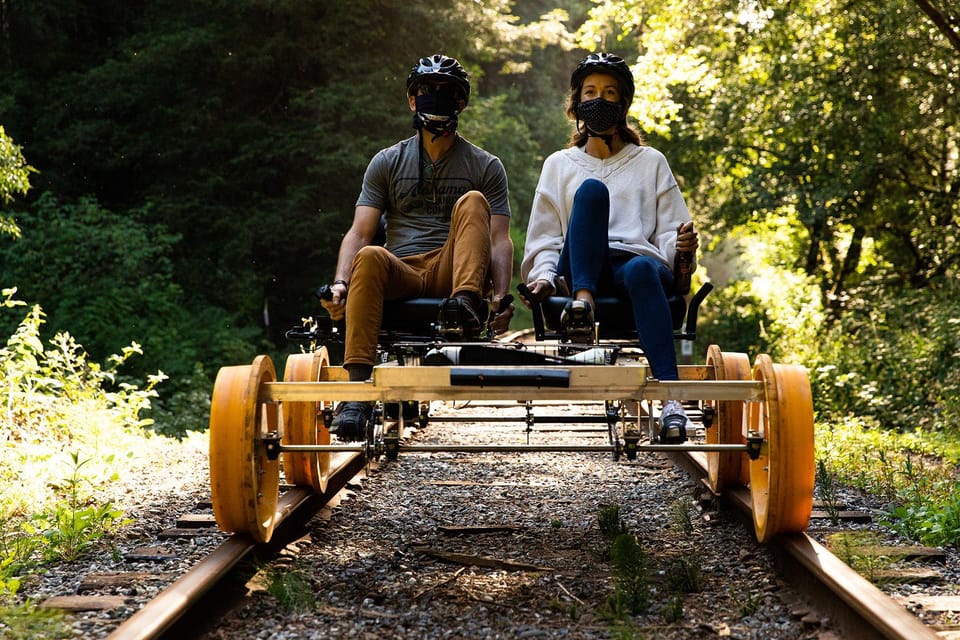 Mendocino County: Moonlight Railbike Tour - Experience Mendocino’s Redwoods with a Moonlight Railbike Tour