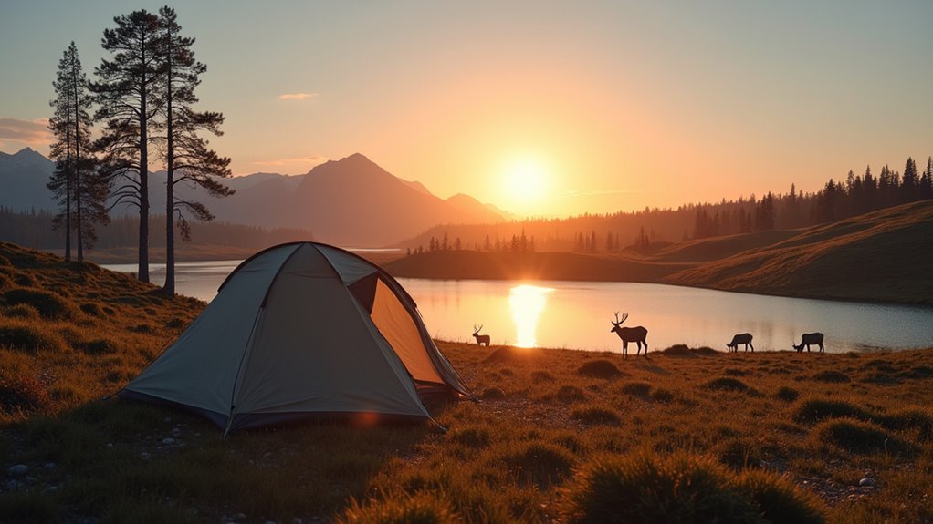midnight sun reindeer camping