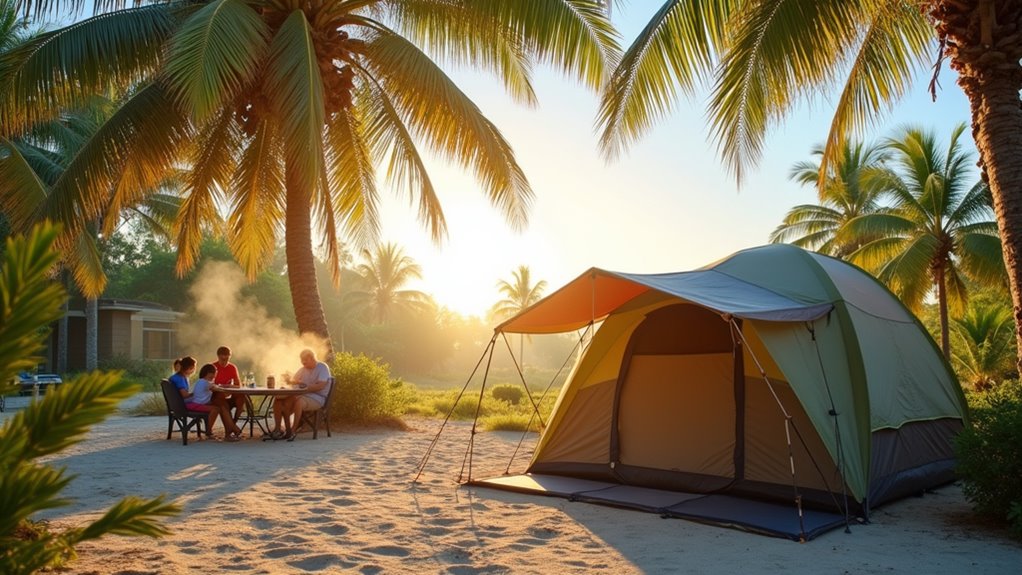 mild winter camping conditions