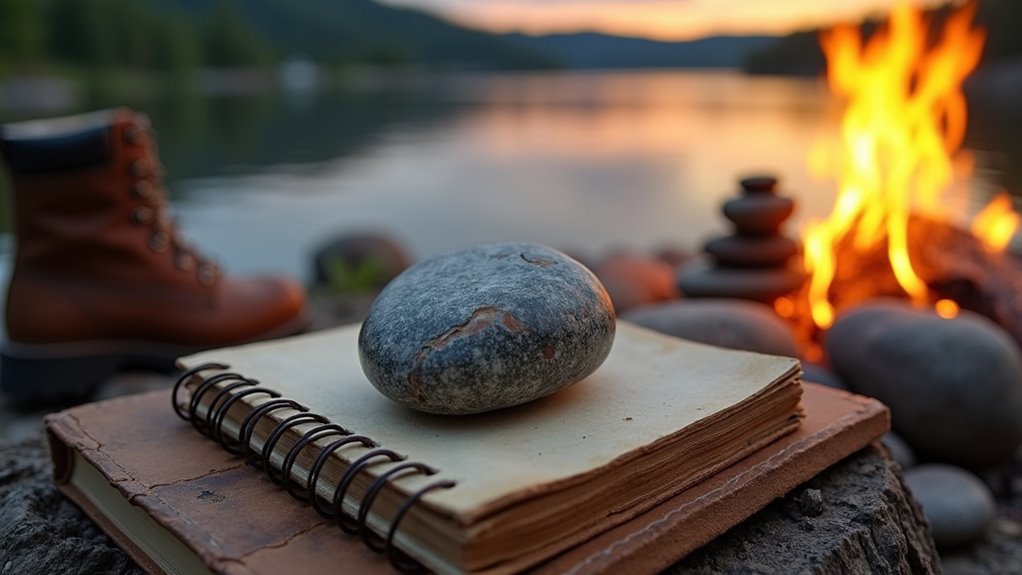mindful stone skipping practice