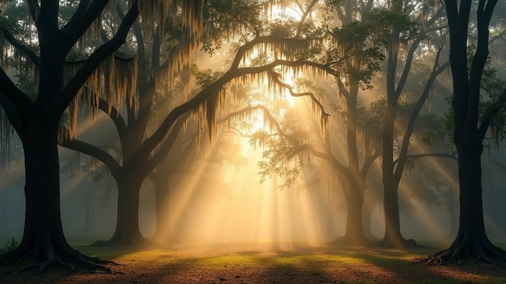 misty dawn forest photography