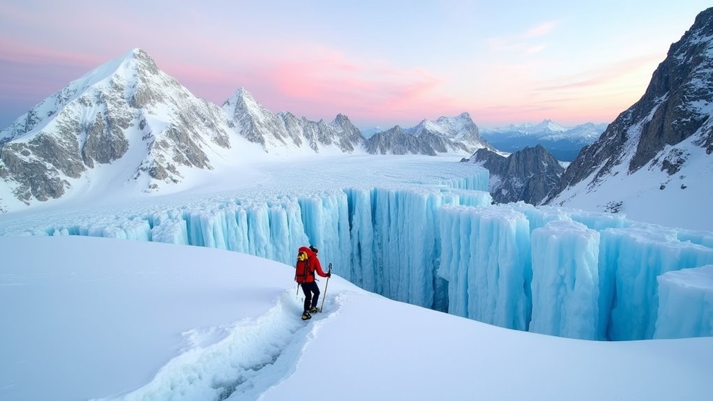 moderate glacier mountaineering challenge