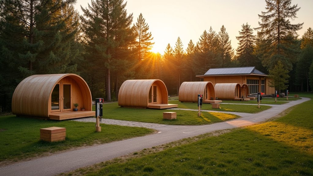 modern camping with amenities