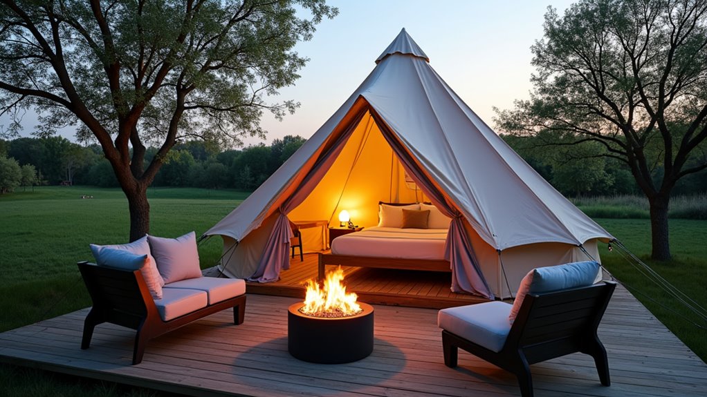 modern camping with amenities