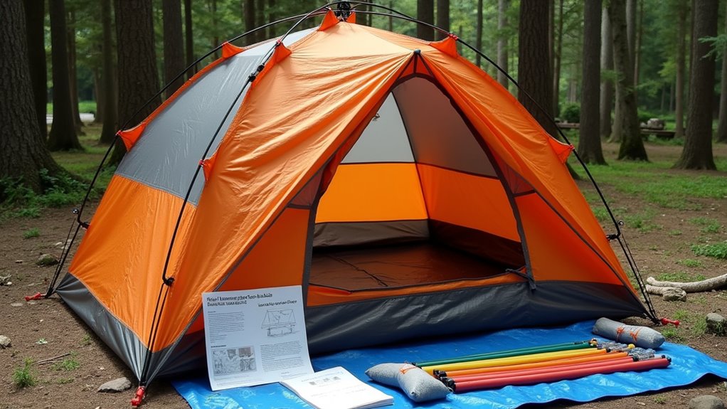 mothership 8 tent setup