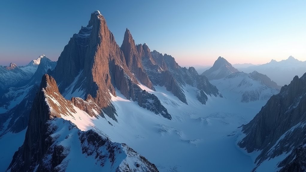 mountain peaks and summit routes