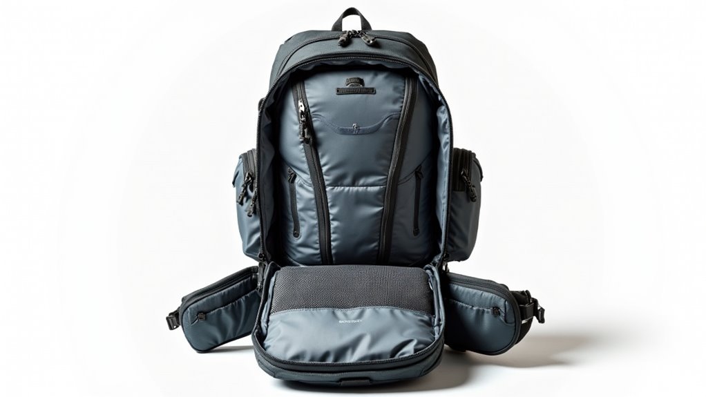 multiple access compartments organize gear