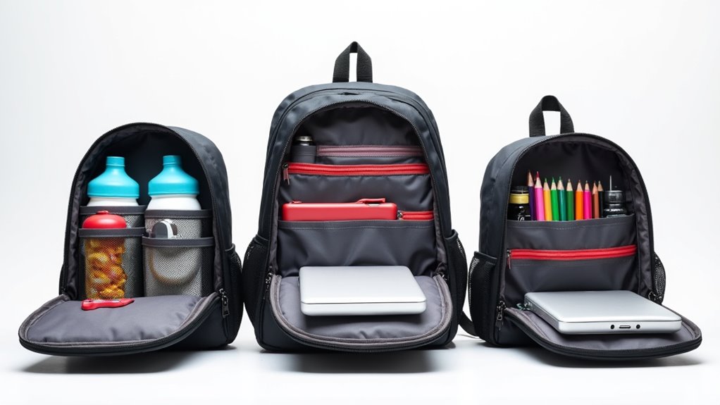 multiple compartments for organization