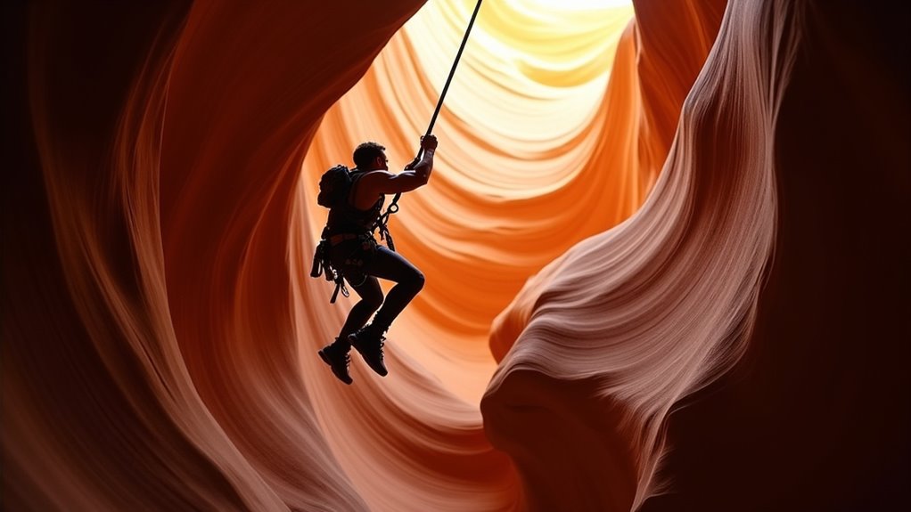 narrow canyon exploration safety