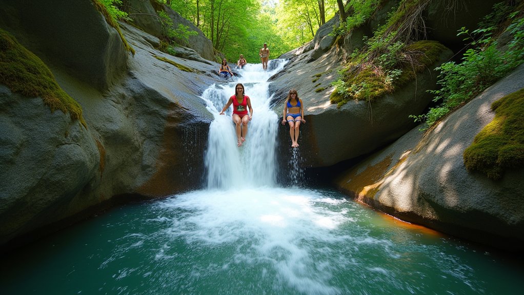 natural water slide adventure