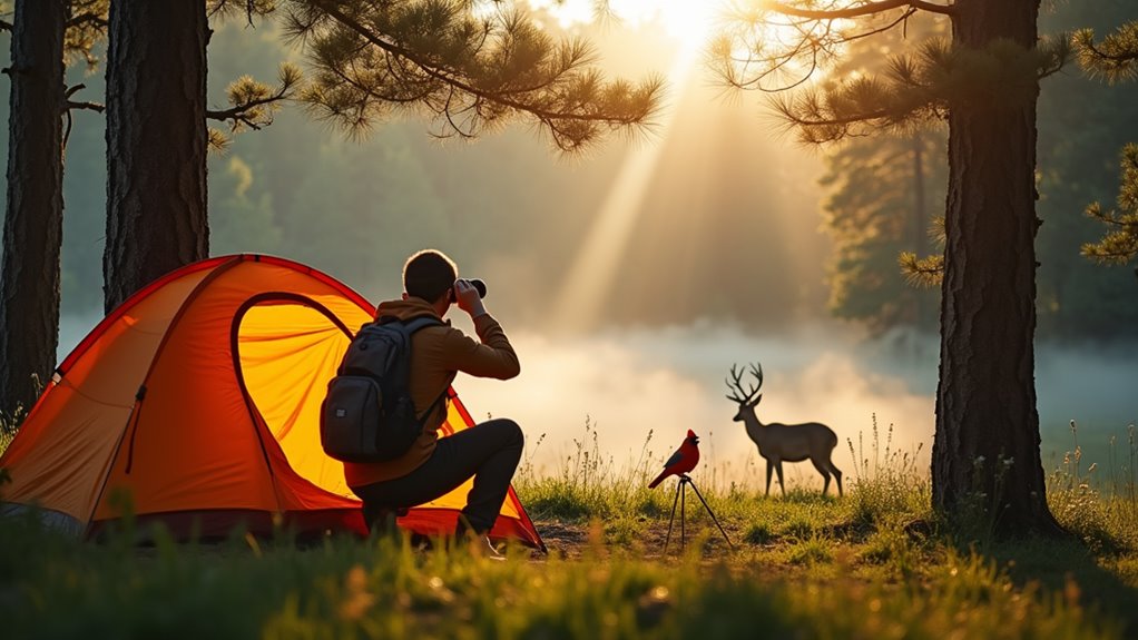 observe wildlife with patience