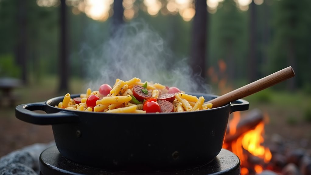 one pot camping pasta