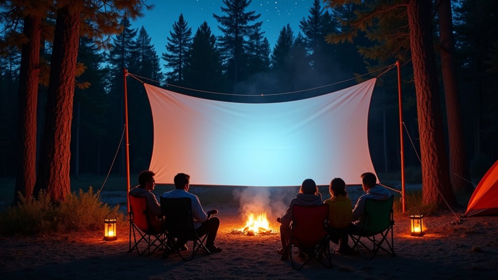 outdoor camping movie nights