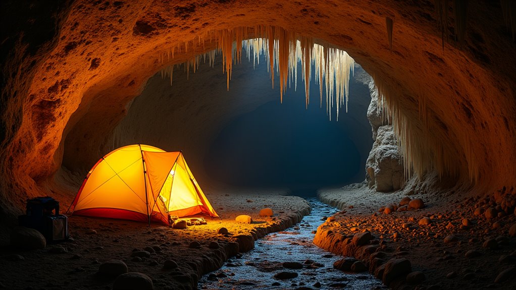 overnight camping at caves