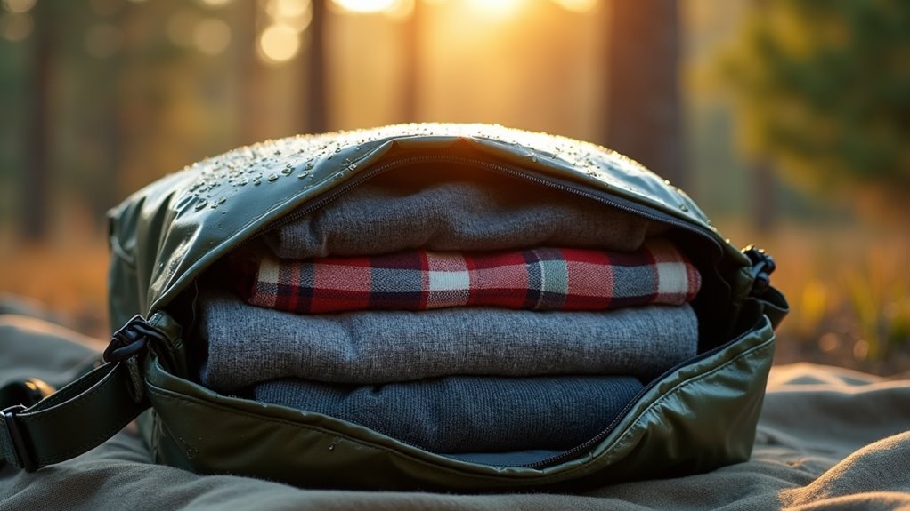 pack dry clothes securely