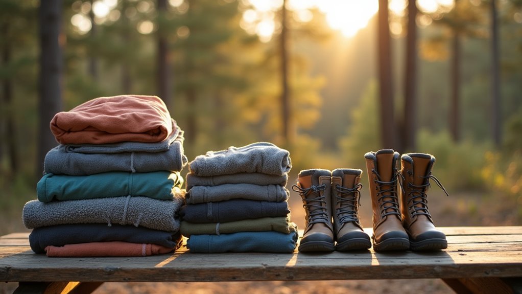 pack layered weather appropriate clothing