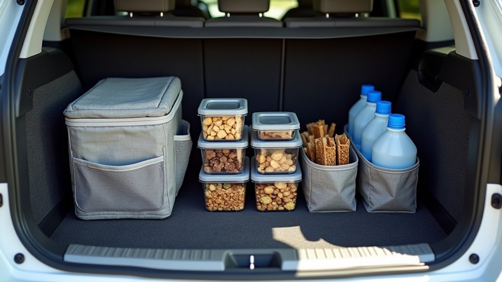 pack snacks and drinks strategically