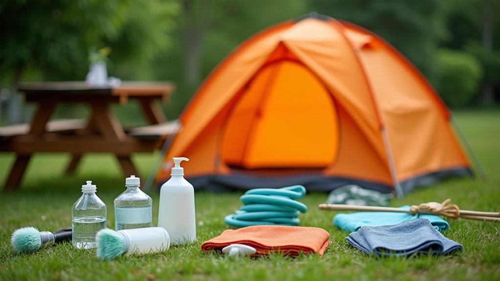 prepare workspace and inspect tent