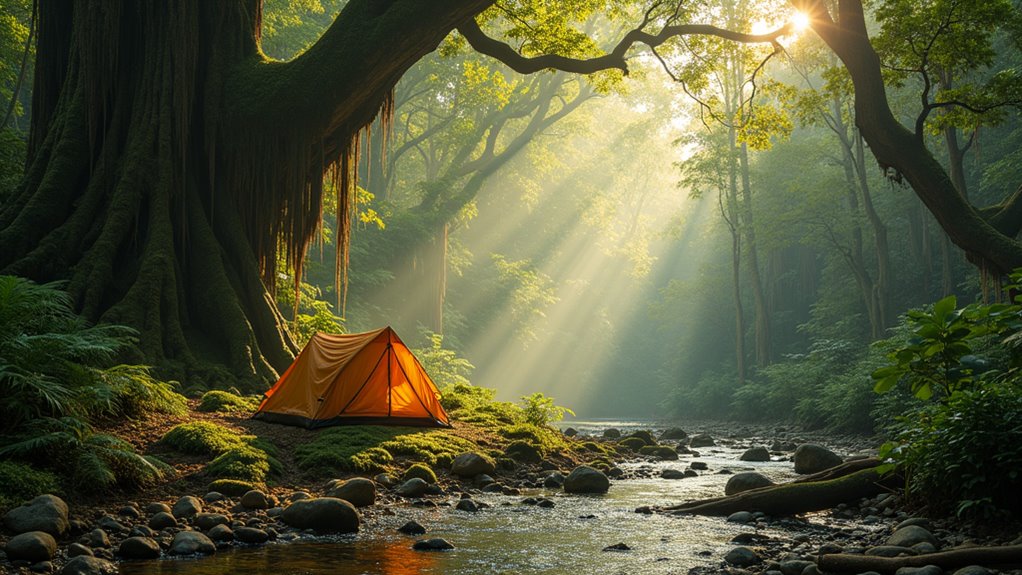 rainforest camping near reef