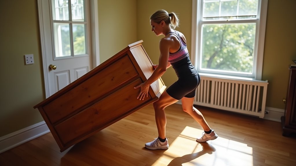 rearranging furniture for fitness