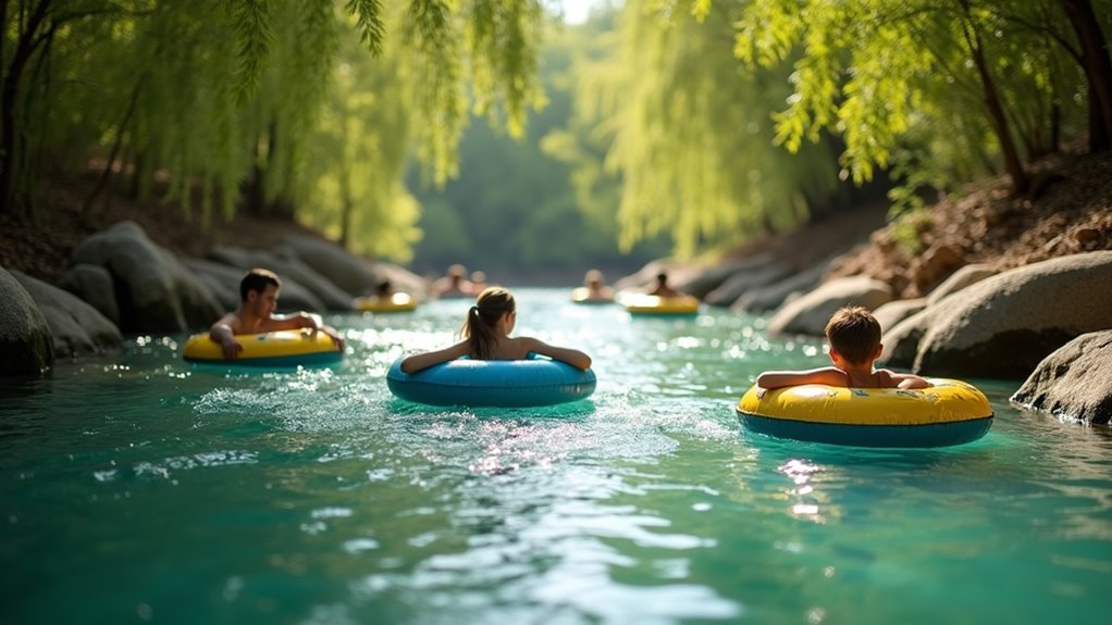 relaxing lazy river tubing