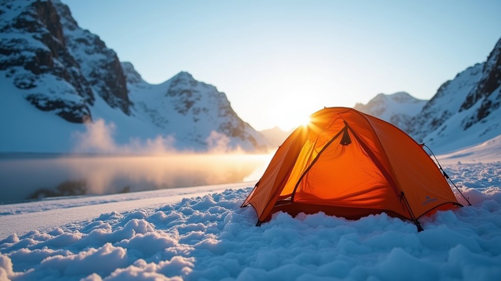 remote icelandic winter camping