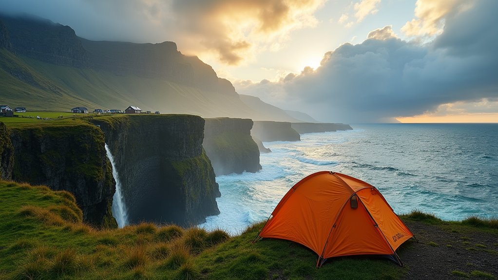 remote nordic island camping