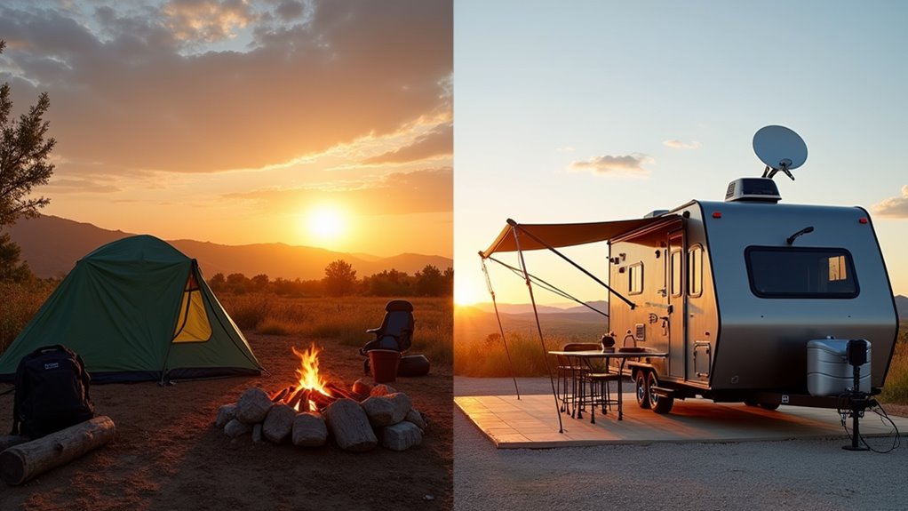 rv comfort vs camping simplicity