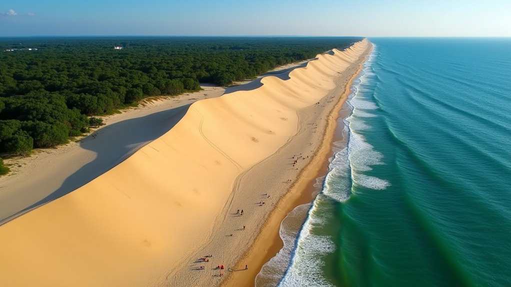 sand dunes lake family camping