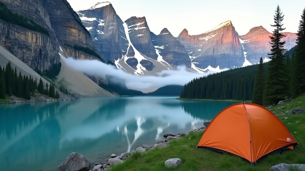 scenic camping in banff