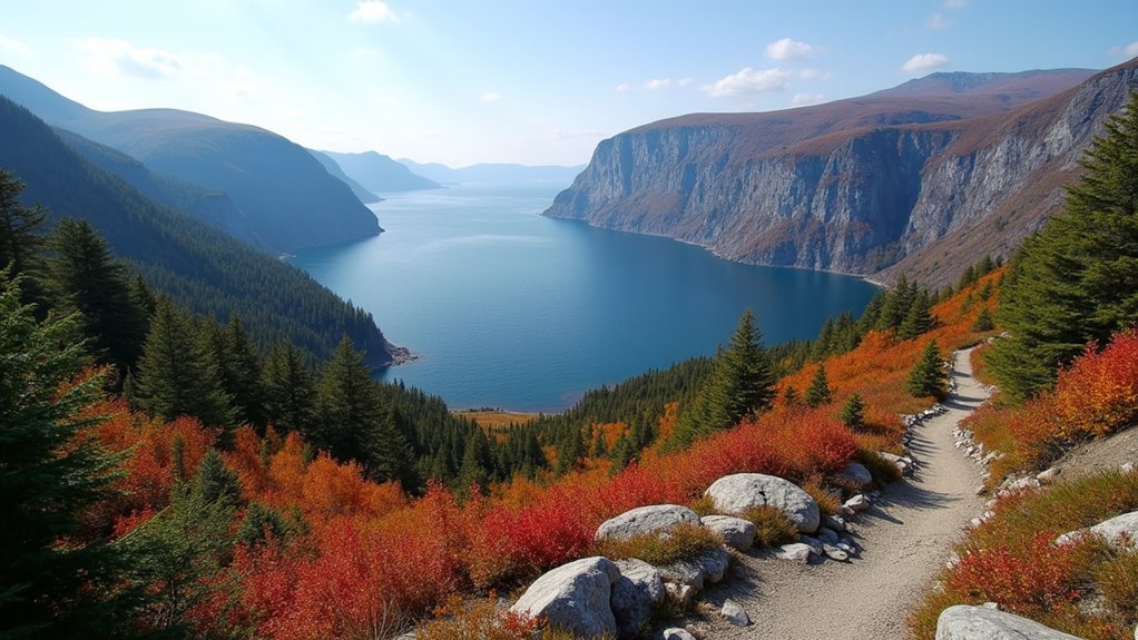 scenic coastal highland trails