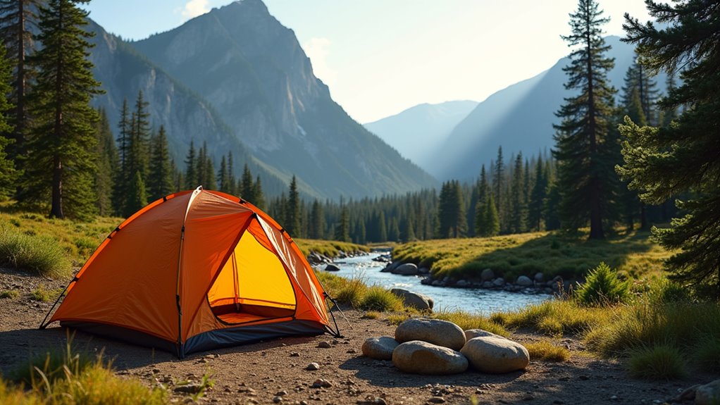 scout sheltered level ground