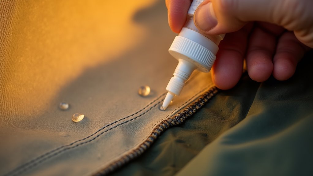 seal tent seams before camping