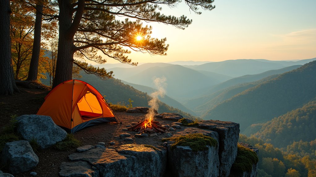 secluded camping and hiking