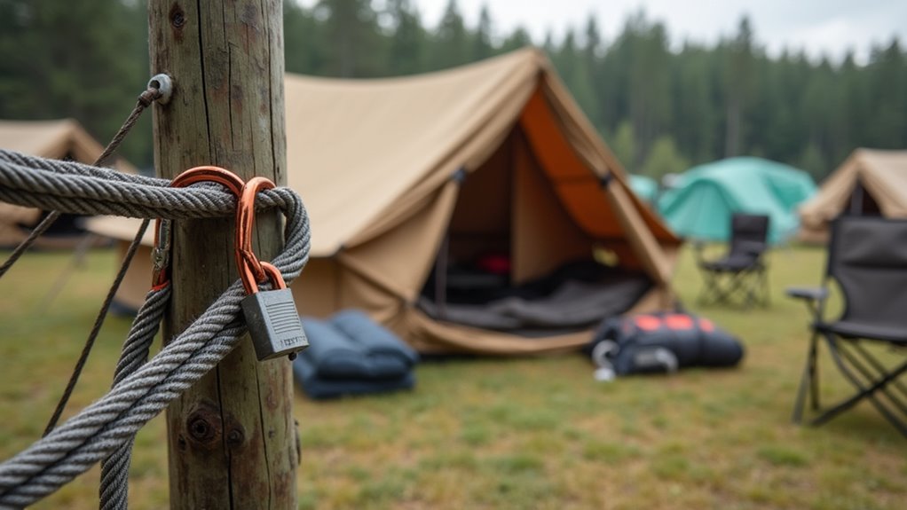 secure belongings with locks