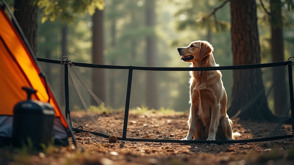 secure camping pet boundaries