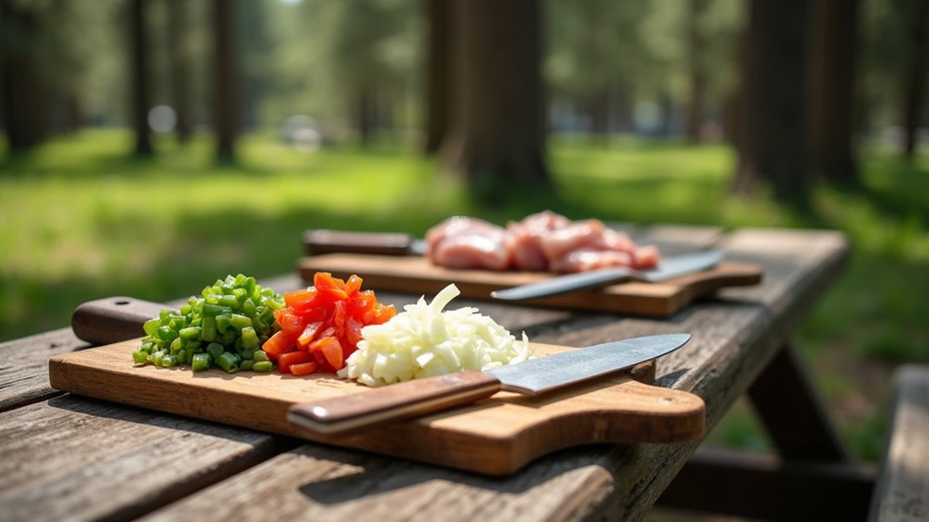 separate food preparation surfaces