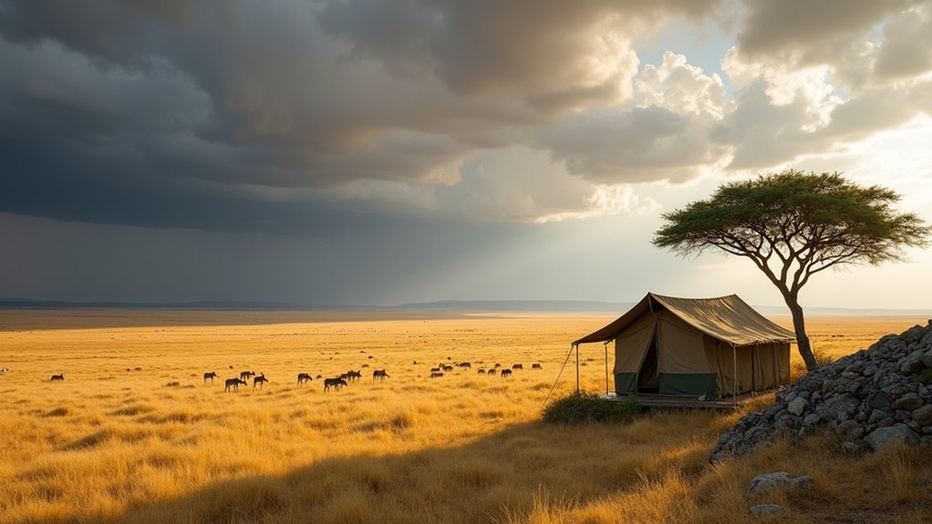 serengeti wildlife migration camping
