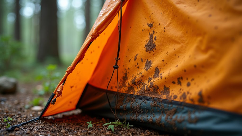 signs of tent contamination