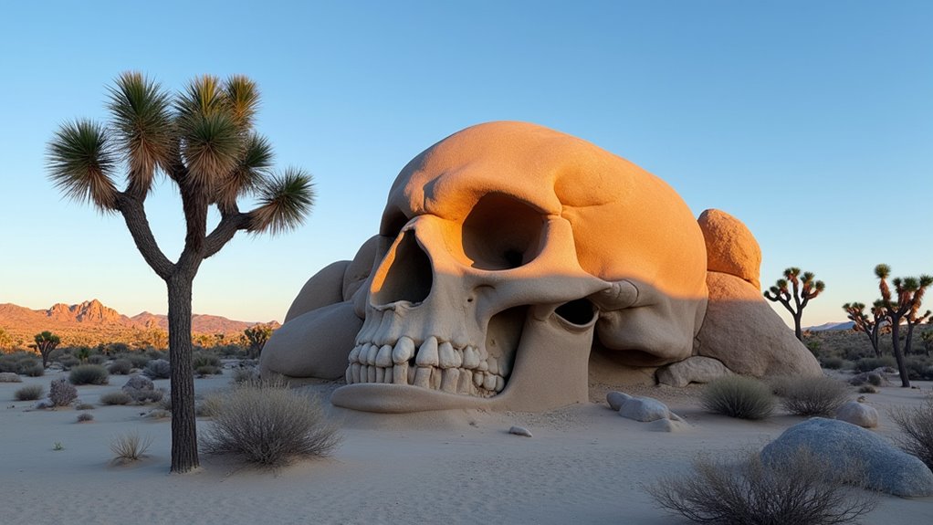 skull shaped boulder adventure site